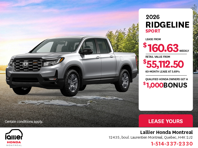 Get the 2026 Honda Ridgeline!