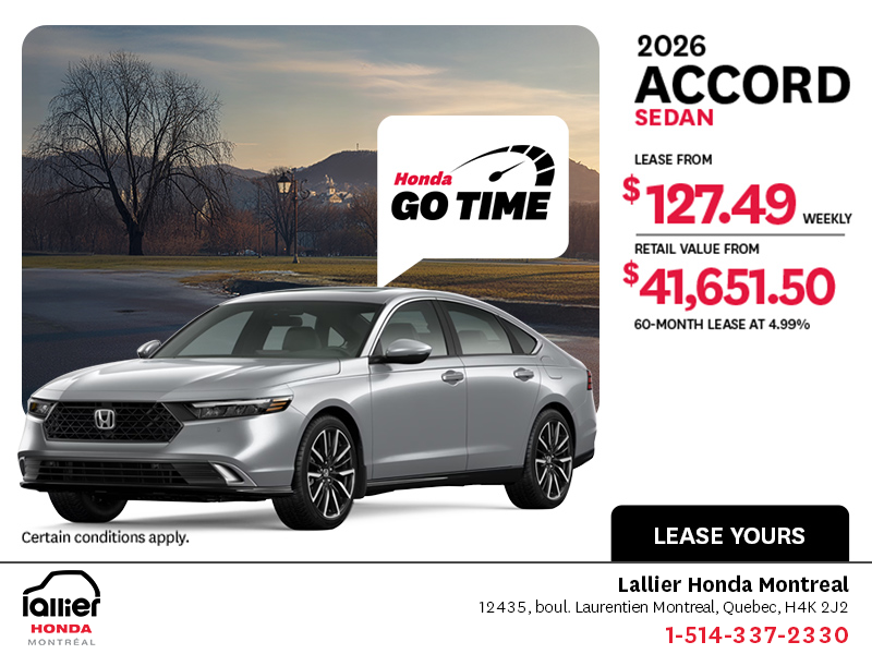 Get the 2026 Honda Accord!