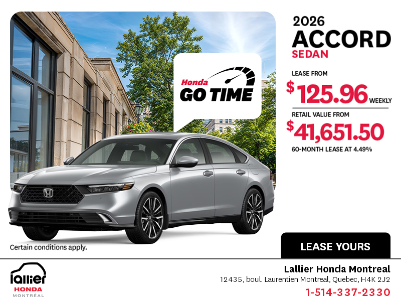 Get the 2026 Honda Accord!