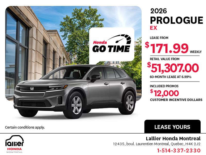Get the 2026 Honda Prologue!
