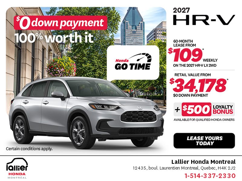 Get the 2027 Honda HR-V!