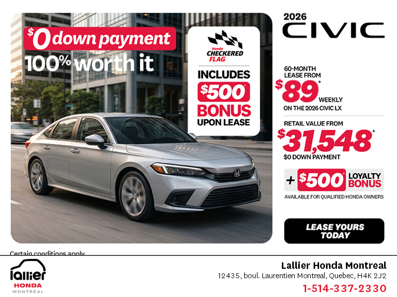Get the 2026 Honda Civic!