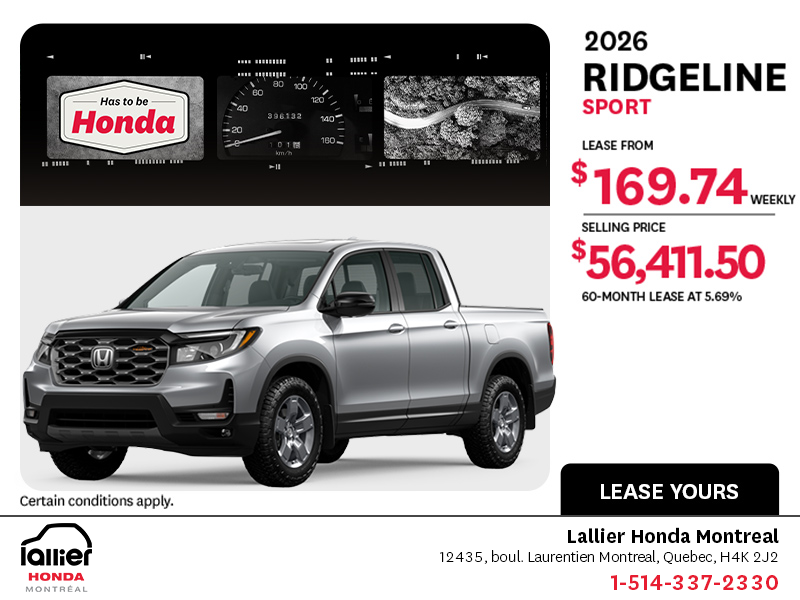 2026 Honda Ridgeline