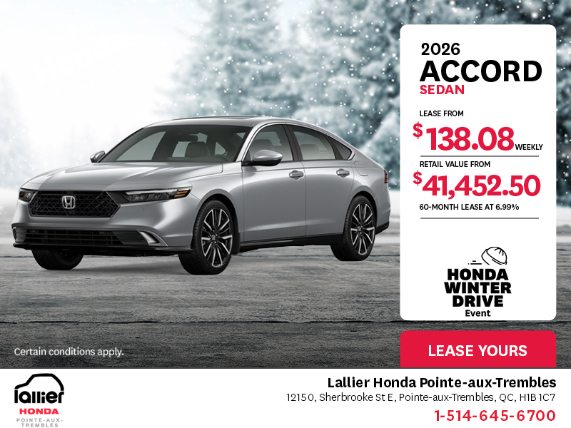 Get the 2026 Honda Accord!