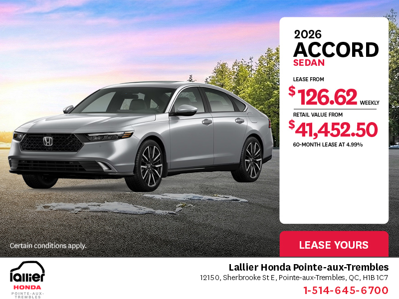 Get the 2026 Honda Accord!