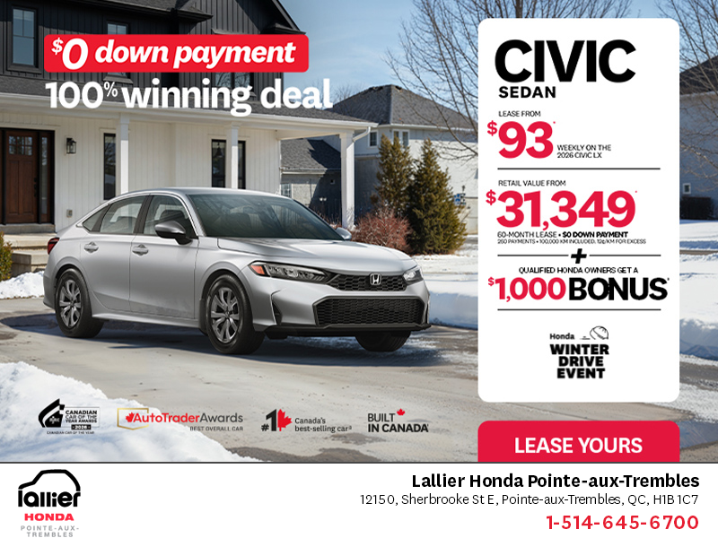 Get the 2026 Honda Civic Sedan!