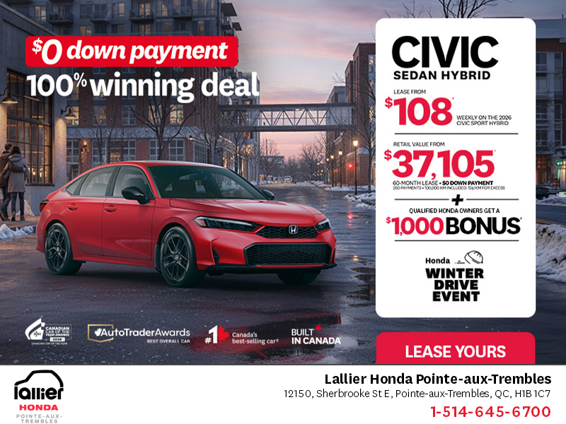 Get the 2026 Honda Civic Sedan Hybrid!