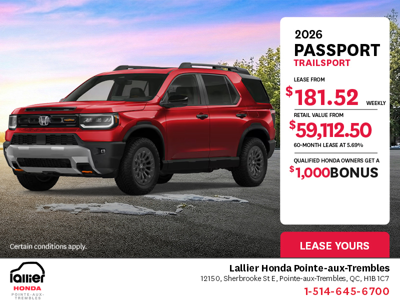 Get the 2026 Honda Passport!