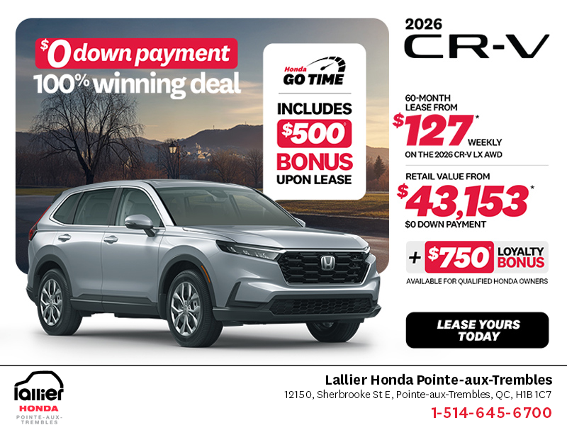 Get the 2026 Honda CR-V!