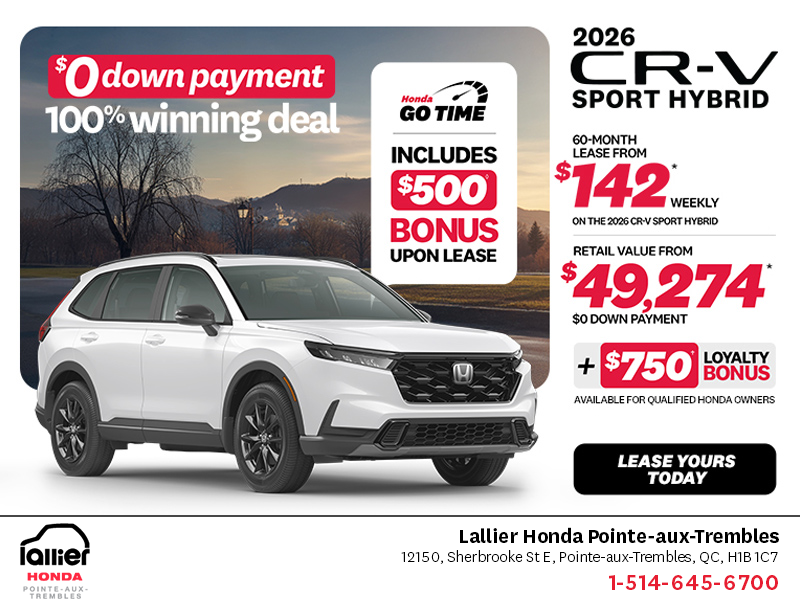 Get the 2026 Honda CR-V Hybrid!