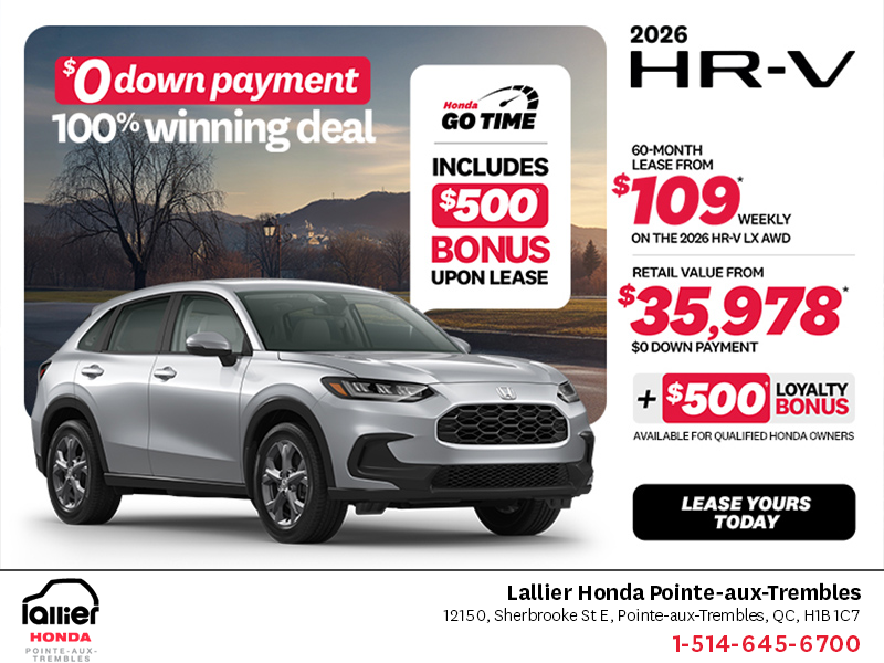 Get the 2026 Honda HR-V!
