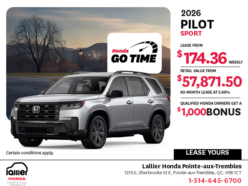 Get the 2026 Honda Pilot!