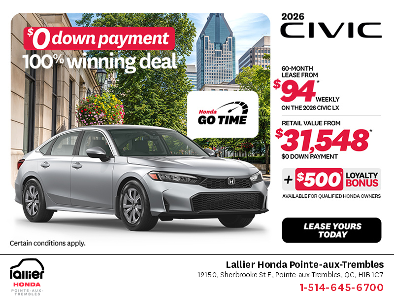Get the 2026 Honda Civic!