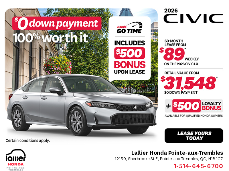 Get the 2026 Honda Civic!