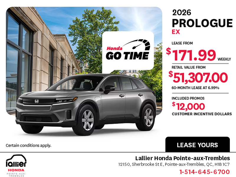 Get the 2026 Honda Prologue!