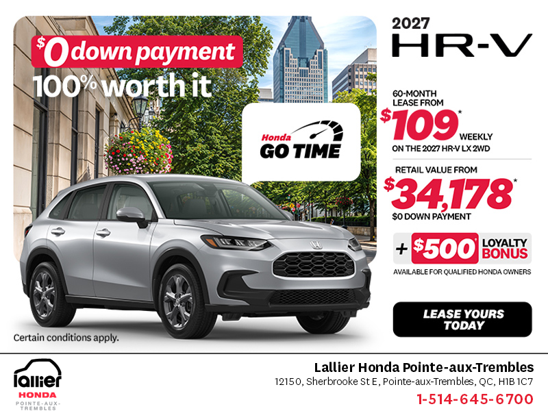 Get the 2027 Honda HR-V!