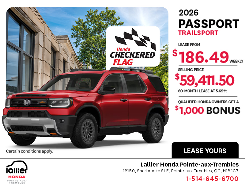 Get the 2026 Honda Passport!