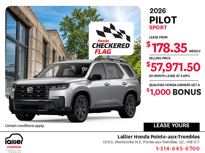 Get the 2026 Honda Pilot!
