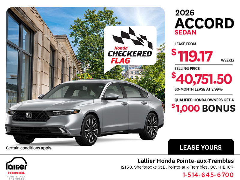 Get the 2026 Honda Accord!