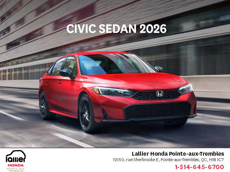 Obtenez la Honda Civic 2026 !