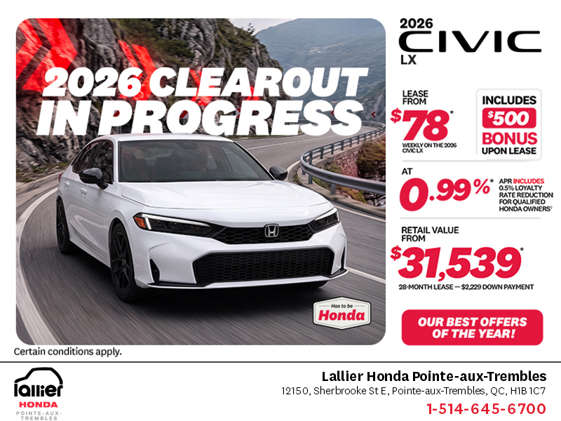 Get the 2026 Honda Civic!