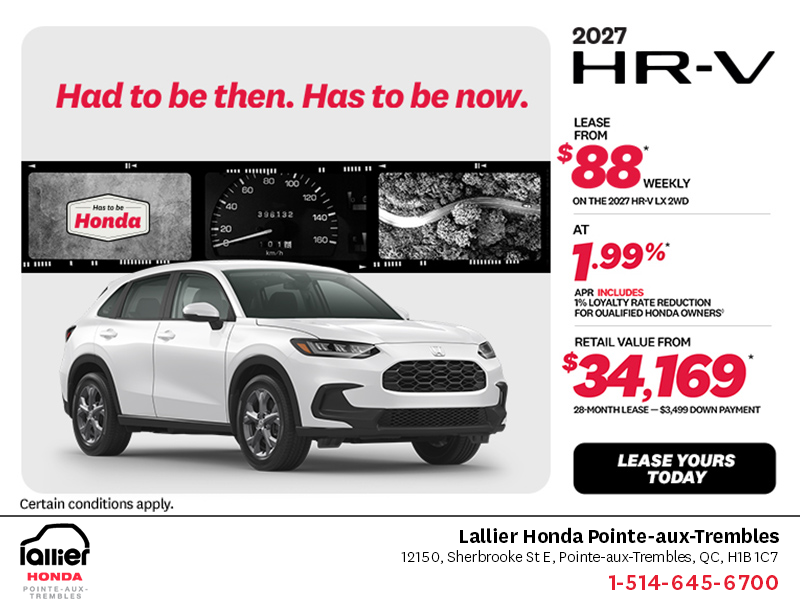 Get the 2027 Honda HR-V!