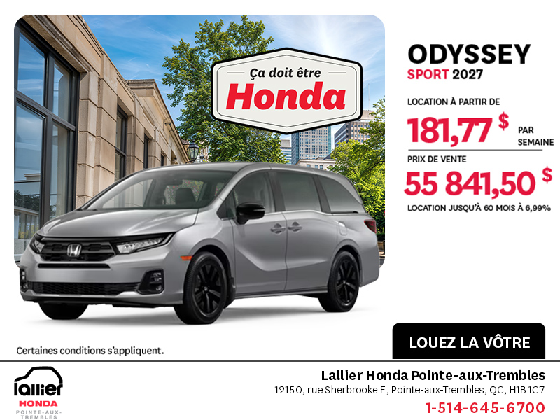 Honda Odyssey 2027