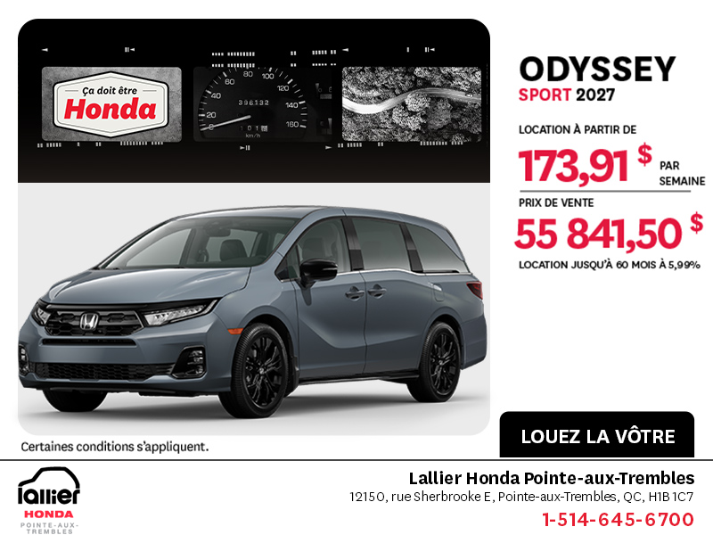 Honda Odyssey 2027