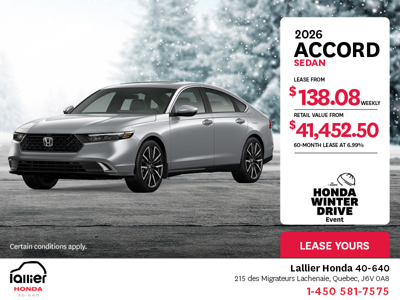 Get the 2026 Honda Accord!