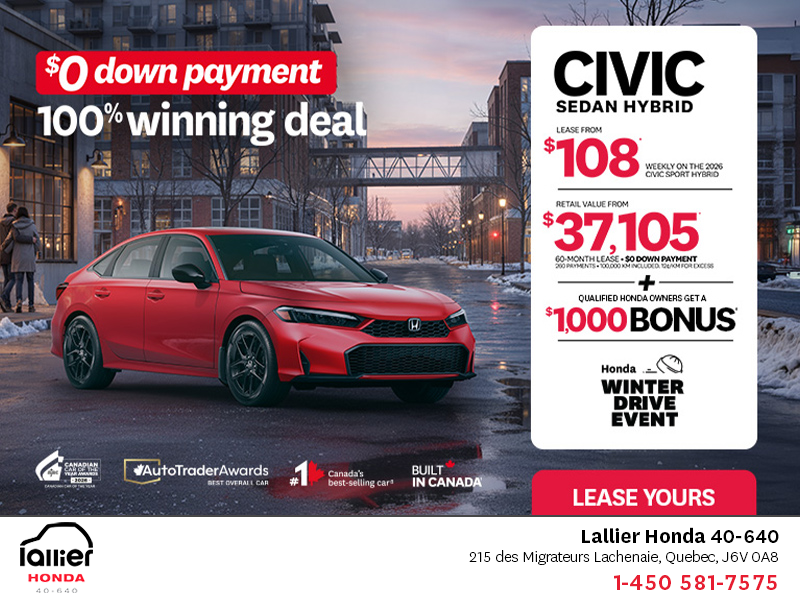 Get the 2026 Honda Civic Sedan Hybrid!