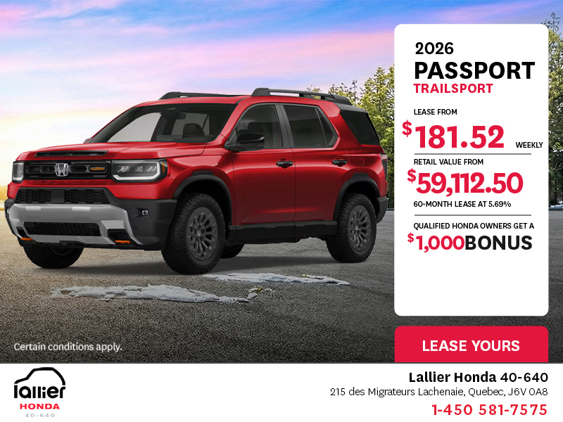 Get the 2026 Honda Passport!