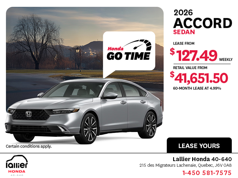 Get the 2026 Honda Accord!