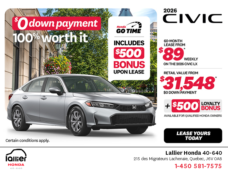 Get the 2026 Honda Civic!
