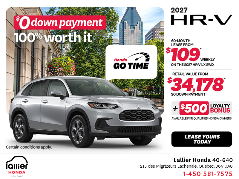 Get the 2027 Honda HR-V!