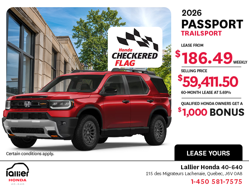 Get the 2026 Honda Passport!