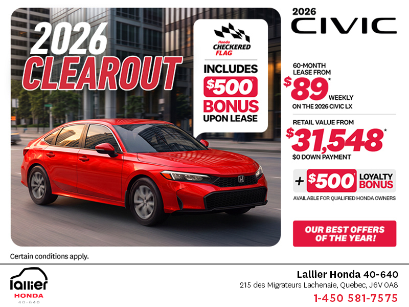 Get the 2026 Honda Civic!