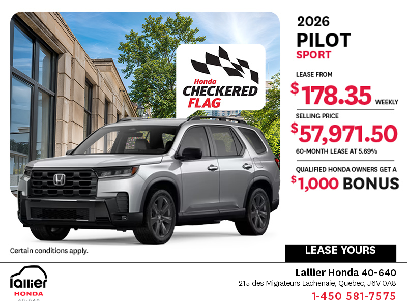 Get the 2026 Honda Pilot!