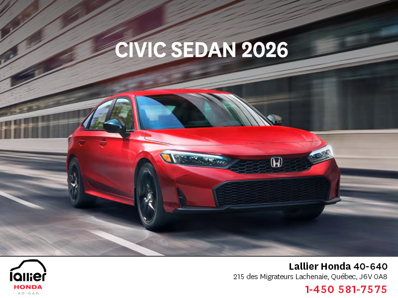 Obtenez la Honda Civic 2026 !