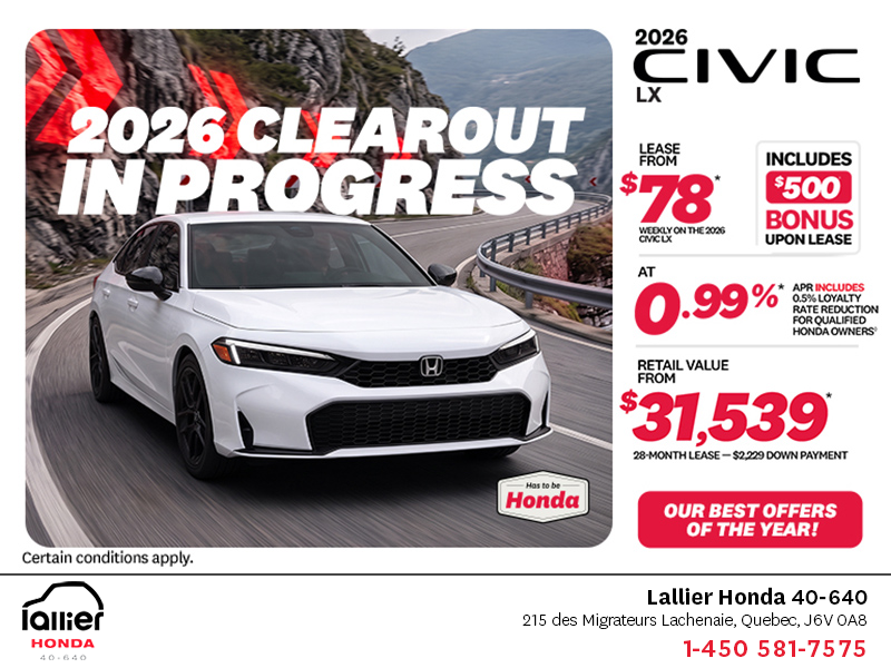 Get the 2026 Honda Civic!