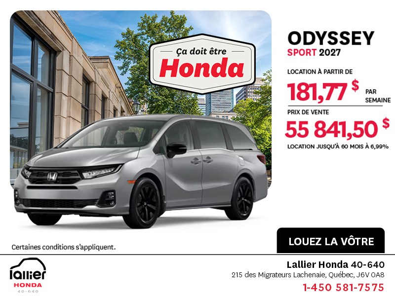 Honda Odyssey 2027