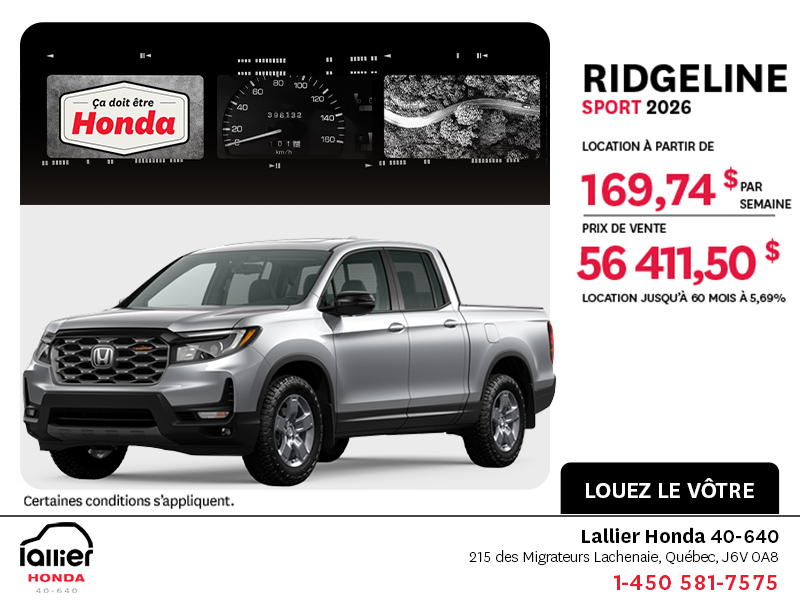 Honda Ridgeline 2026