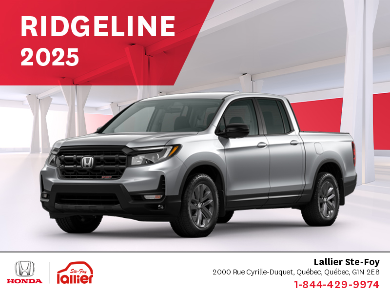 Obtenez le Honda Ridgeline 2025 !