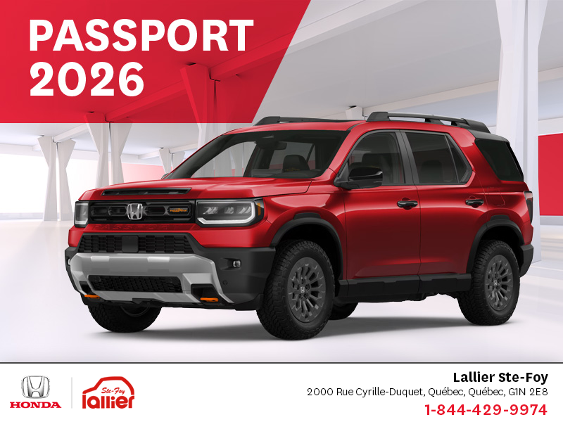 Obtenez le Honda Passport 2026 !