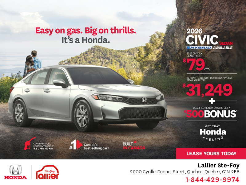 Get the 2026 Honda Civic Sedan!