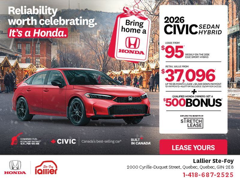 Get the 2026 Honda Civic Sedan Hybrid!