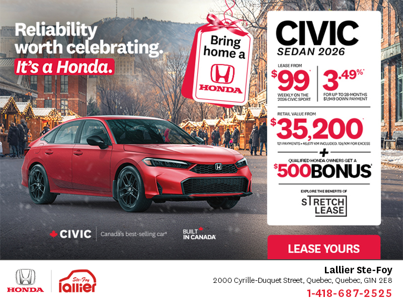 Get the 2026 Honda Civic Sport!