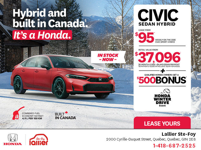 Get the 2026 Honda Civic Sedan Hybrid!