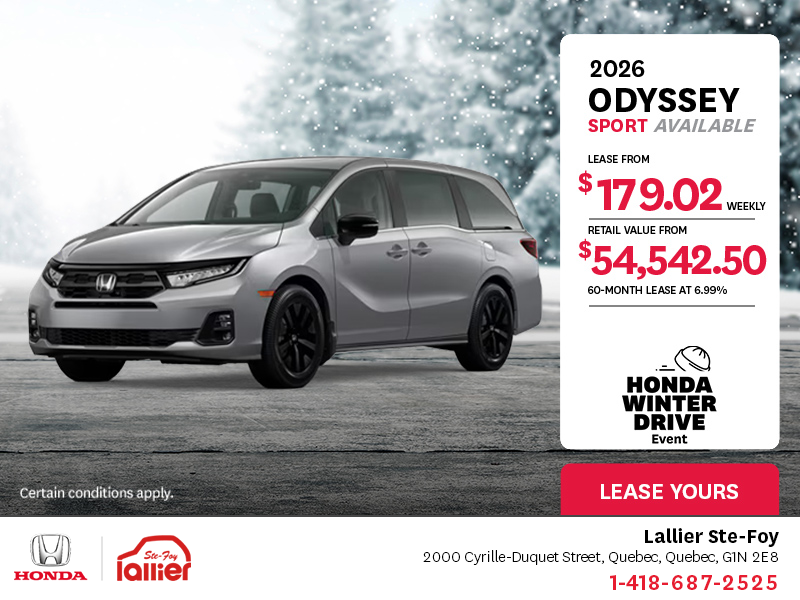 Get the 2026 Honda Odyssey!