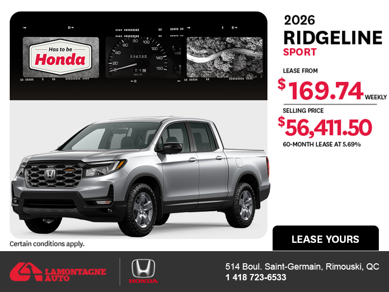 2026 Honda Ridgeline