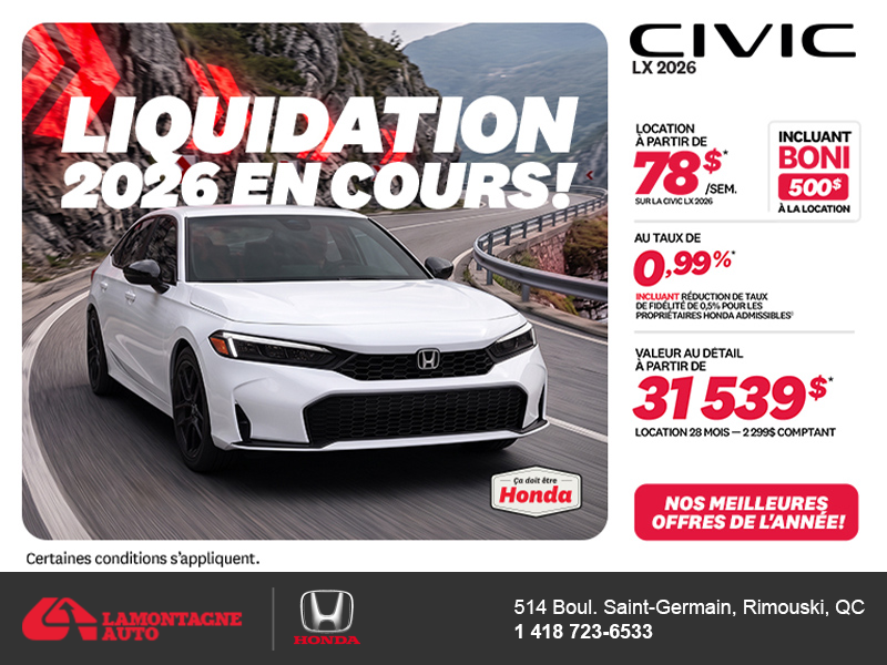 Honda Civic Sedan 2026
